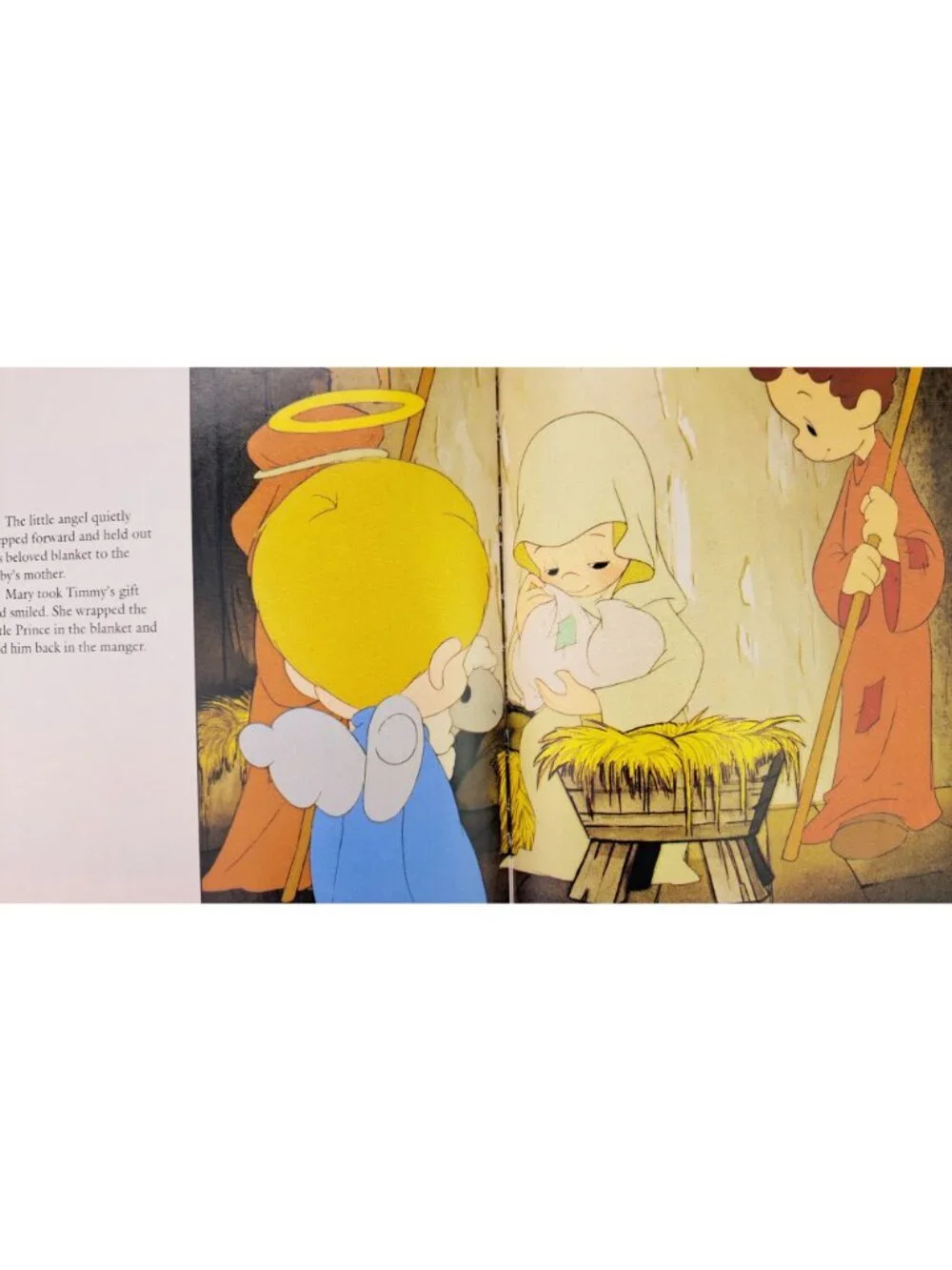 Vintage Precious Moments Timmy's Gift Coloring & Story Book Christmas Set of 2